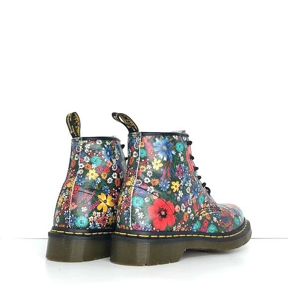 Dr Martens 101 Wanderlust Floral Leather Lace Up Ankle Boots Women’s 7 Shoes - Picture 8 of 13